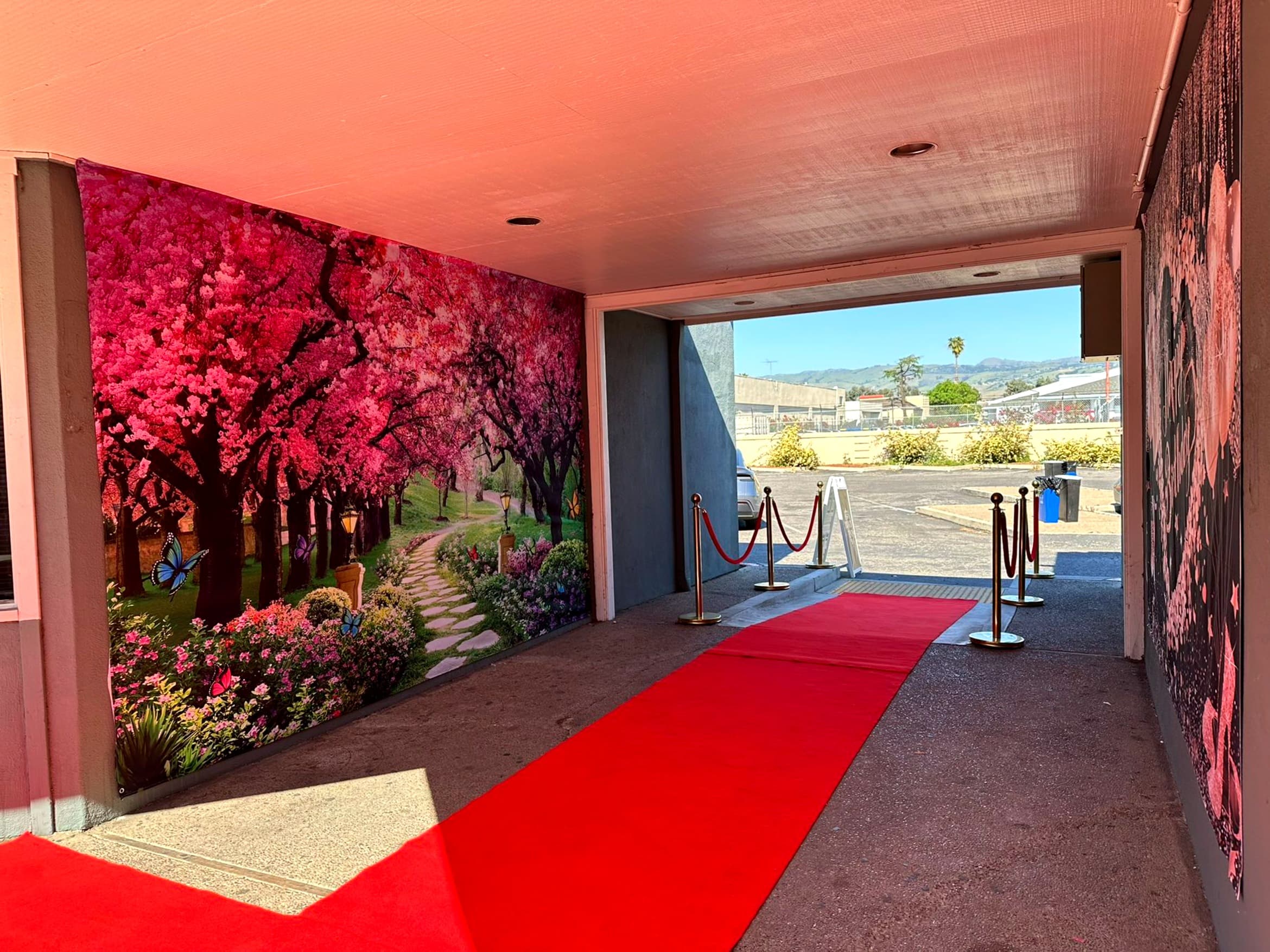 Red carpet entry