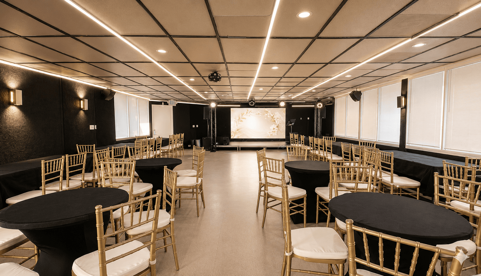 Studio set for an event