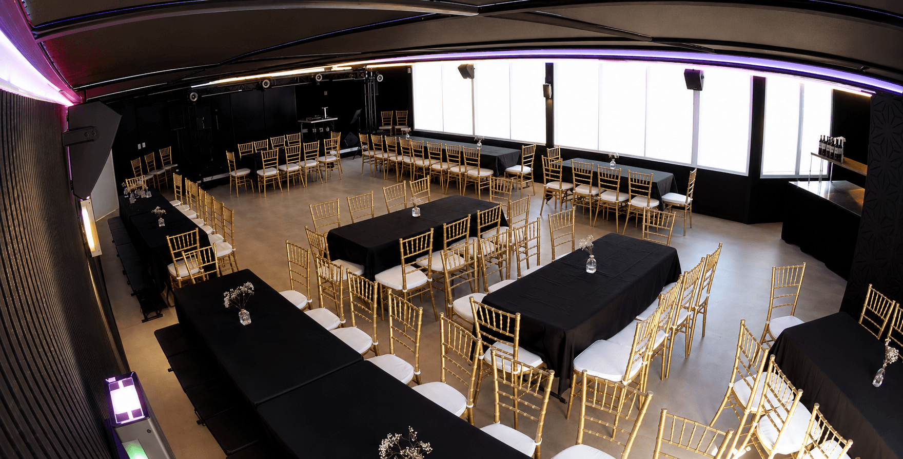 Studio laid out for a ceremony